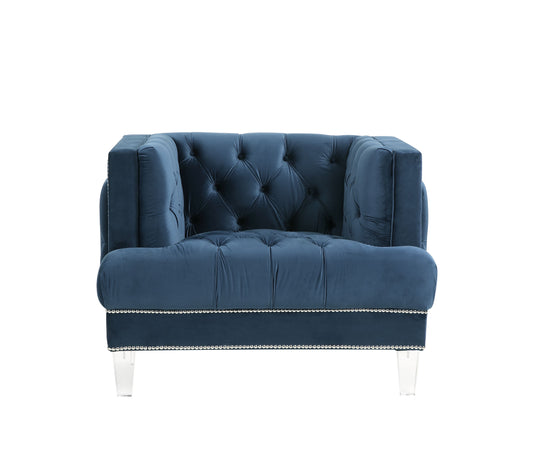Ansario Chair, Blue Velvet 56457