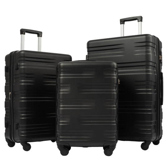 Hardshell Luggage Sets 3 Pcs Spinner Suitcase with TSA Lock Lightweight 20\'\'24\'\'28\'\'