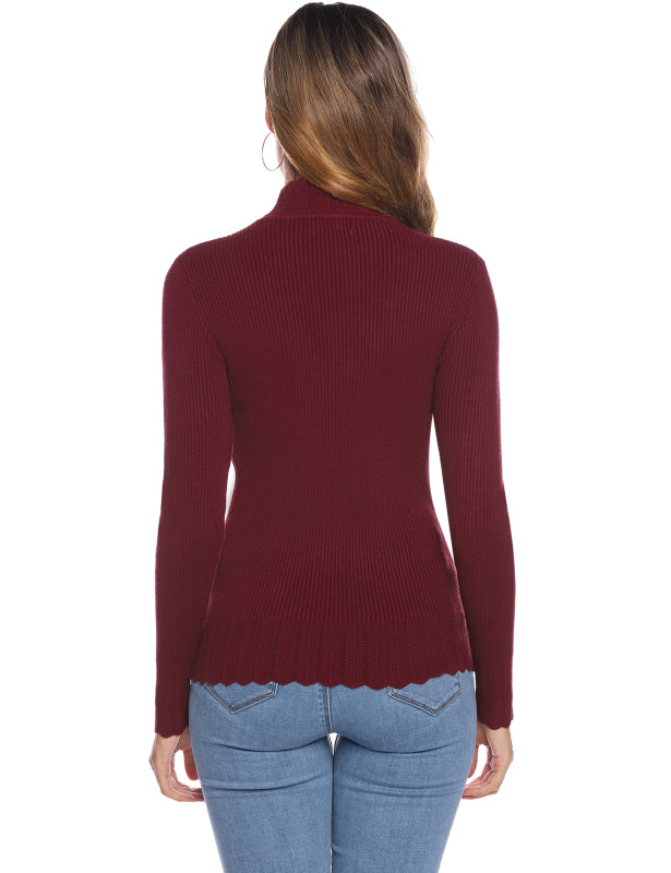 Women's Slim Fit Pullover Long Sleeve Sweater