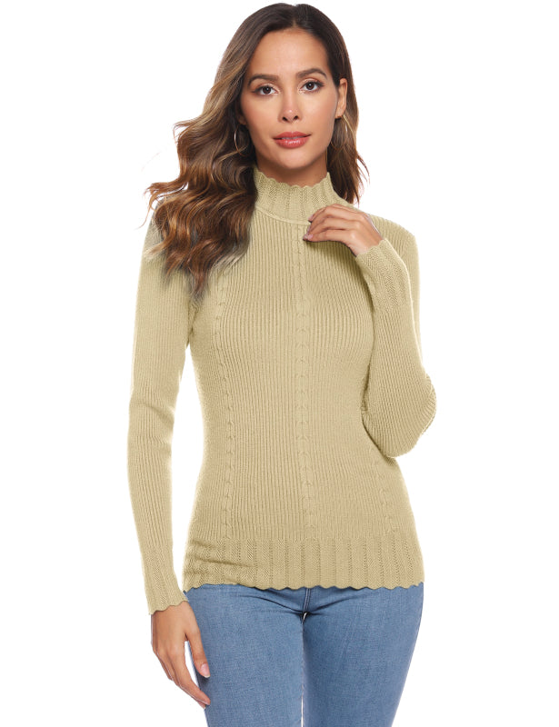 Women's Slim Fit Pullover Long Sleeve Sweater