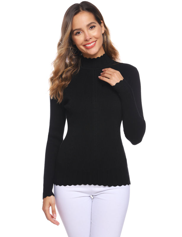 Women's Slim Fit Pullover Long Sleeve Sweater