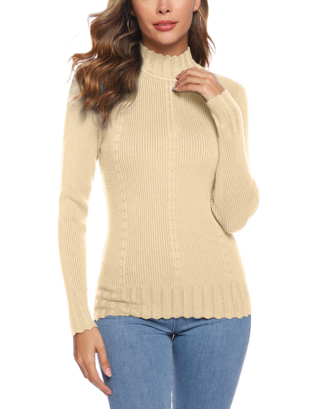 Women's Slim Fit Pullover Long Sleeve Sweater