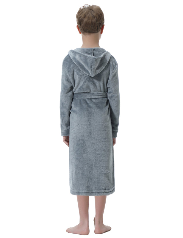 Children'S Solid Color Flannel Nightgown