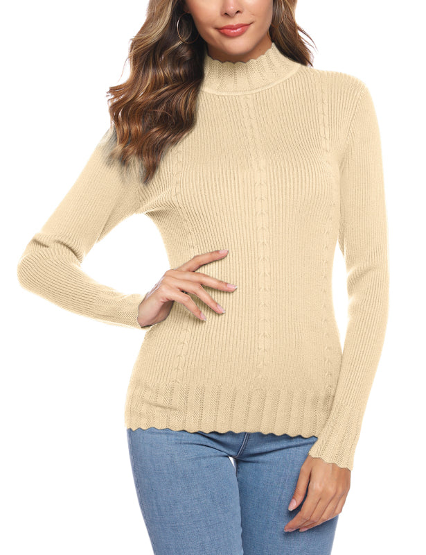 Women's Slim Fit Pullover Long Sleeve Sweater