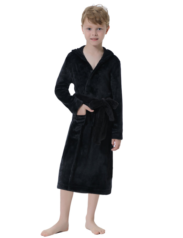 Children'S Solid Color Flannel Nightgown