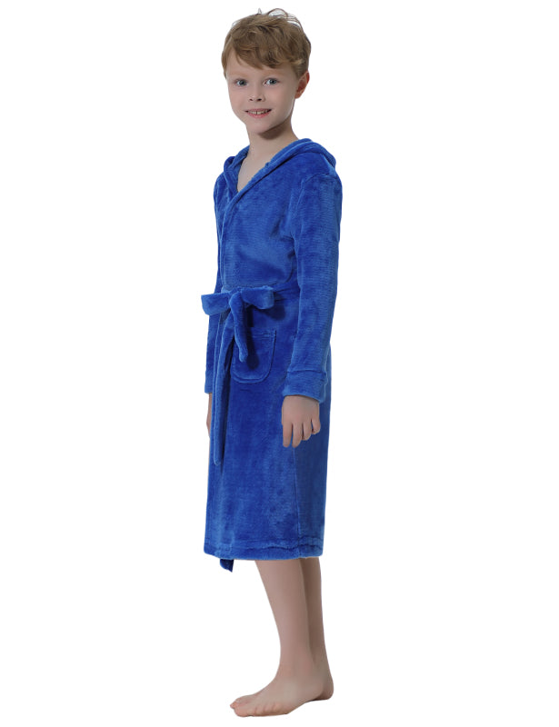 Children'S Solid Color Flannel Nightgown