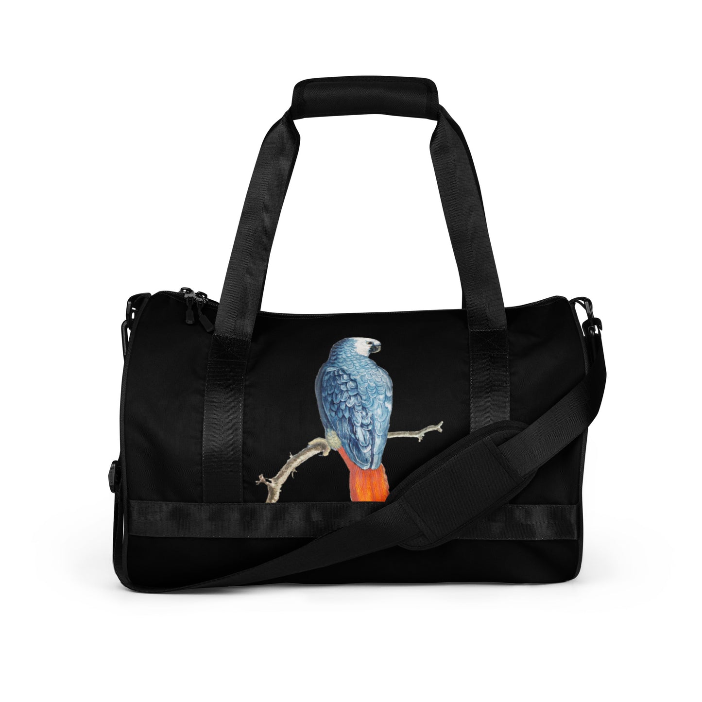 BLUE VINTAGE PARROT TRAVEL OR gym bag