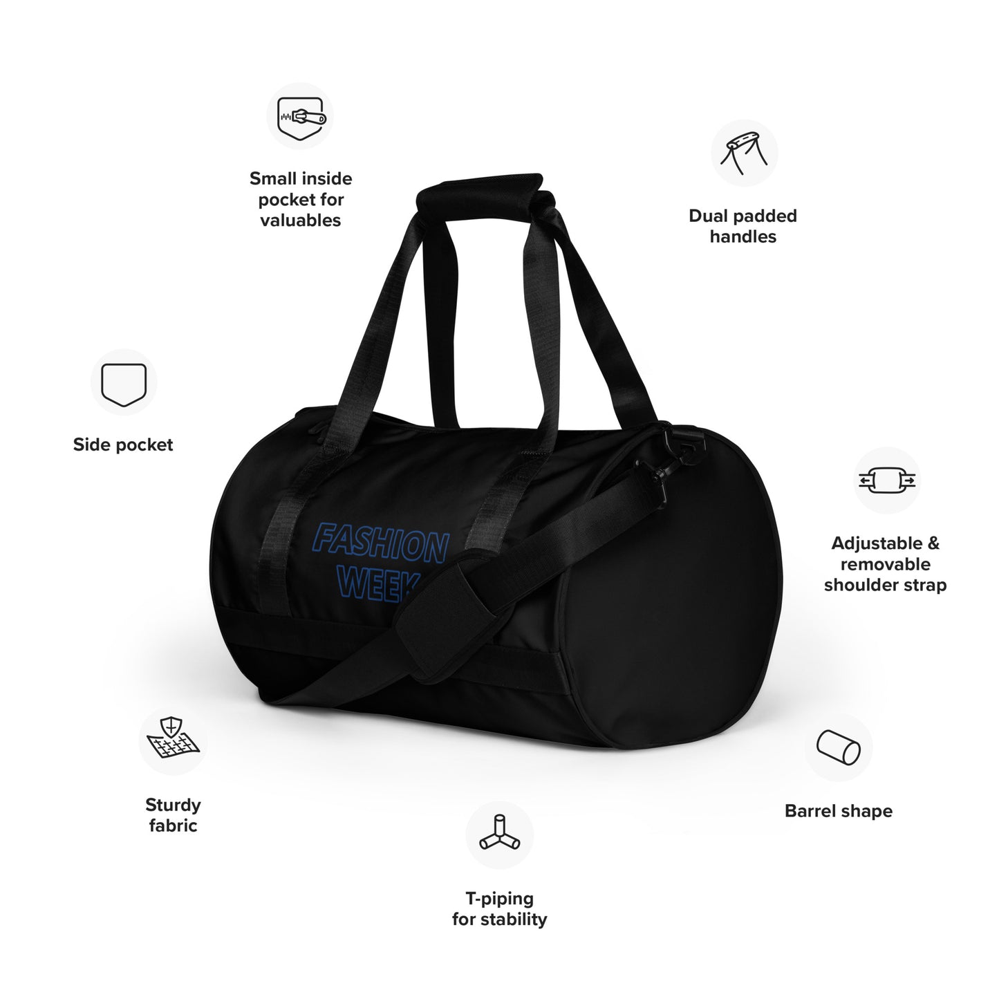 BLUE-MODEL EMERGENCY KIT FOR FASHION WEEK--- TRAVEL OR GYM BAG