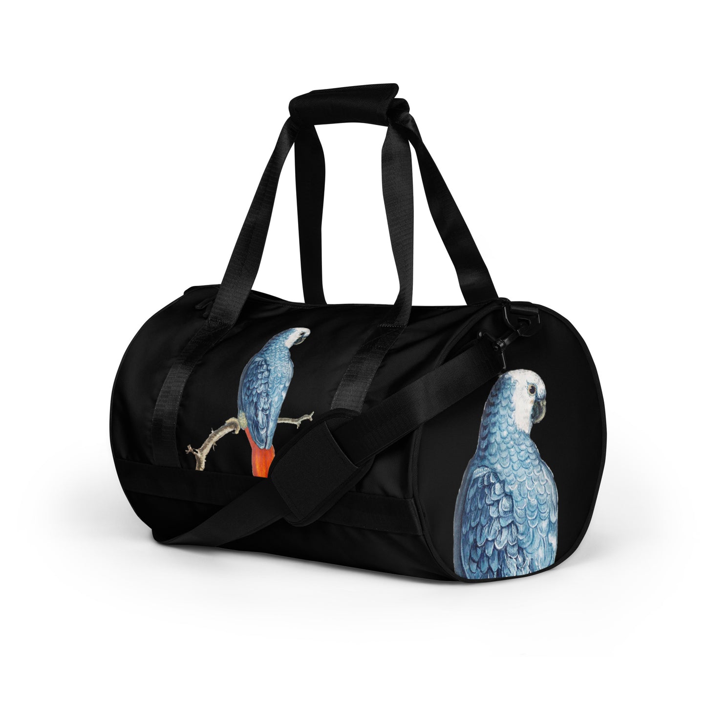 BLUE VINTAGE PARROT TRAVEL OR gym bag