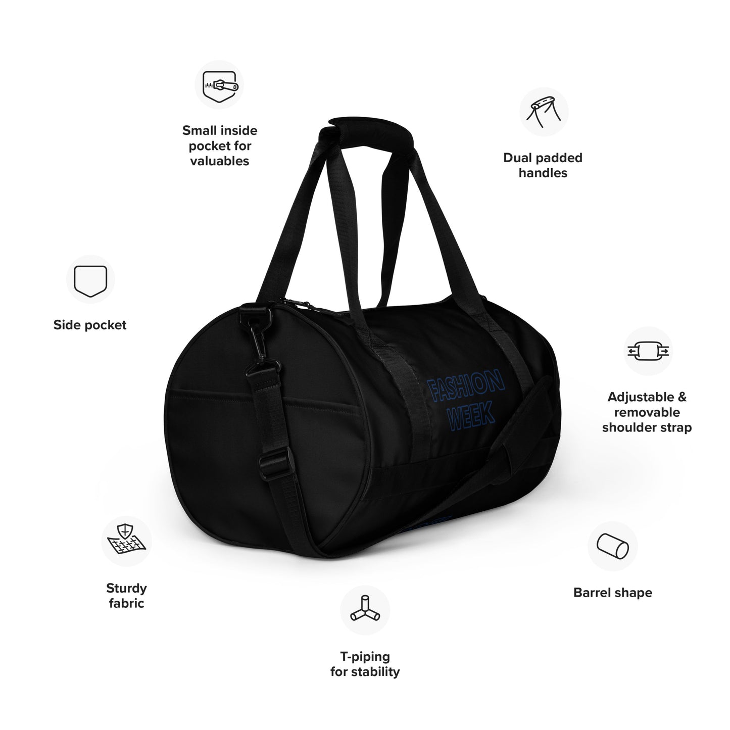 BLUE-MODEL EMERGENCY KIT FOR FASHION WEEK--- TRAVEL OR GYM BAG