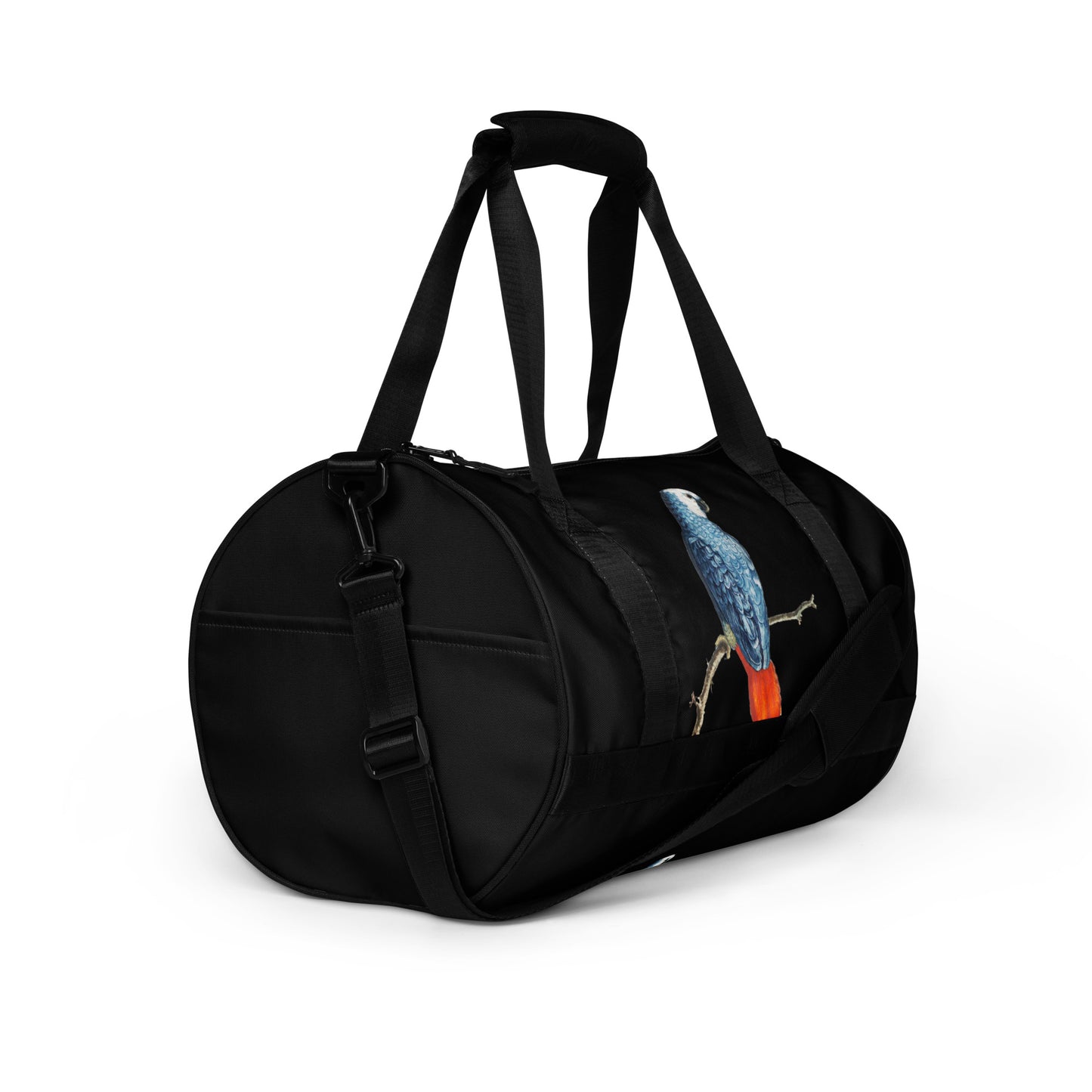BLUE VINTAGE PARROT TRAVEL OR gym bag
