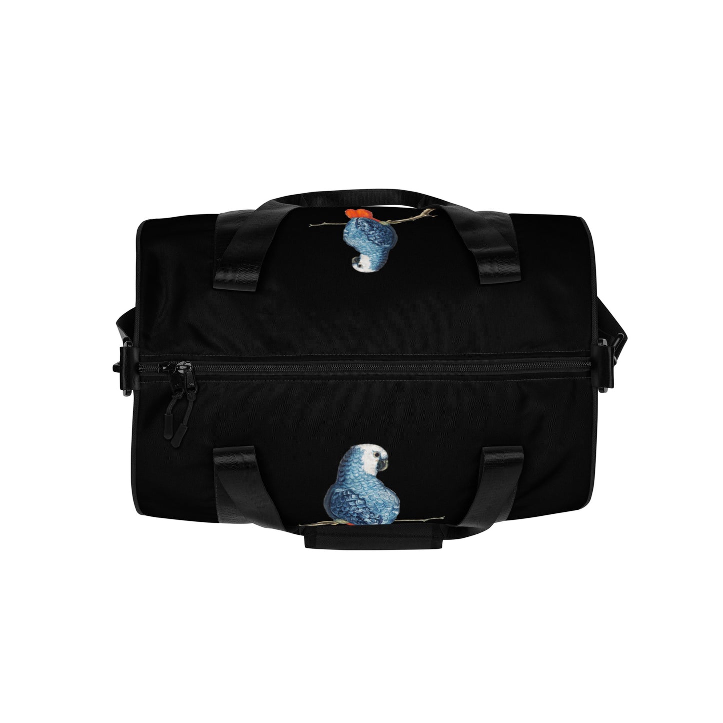 BLUE VINTAGE PARROT TRAVEL OR gym bag