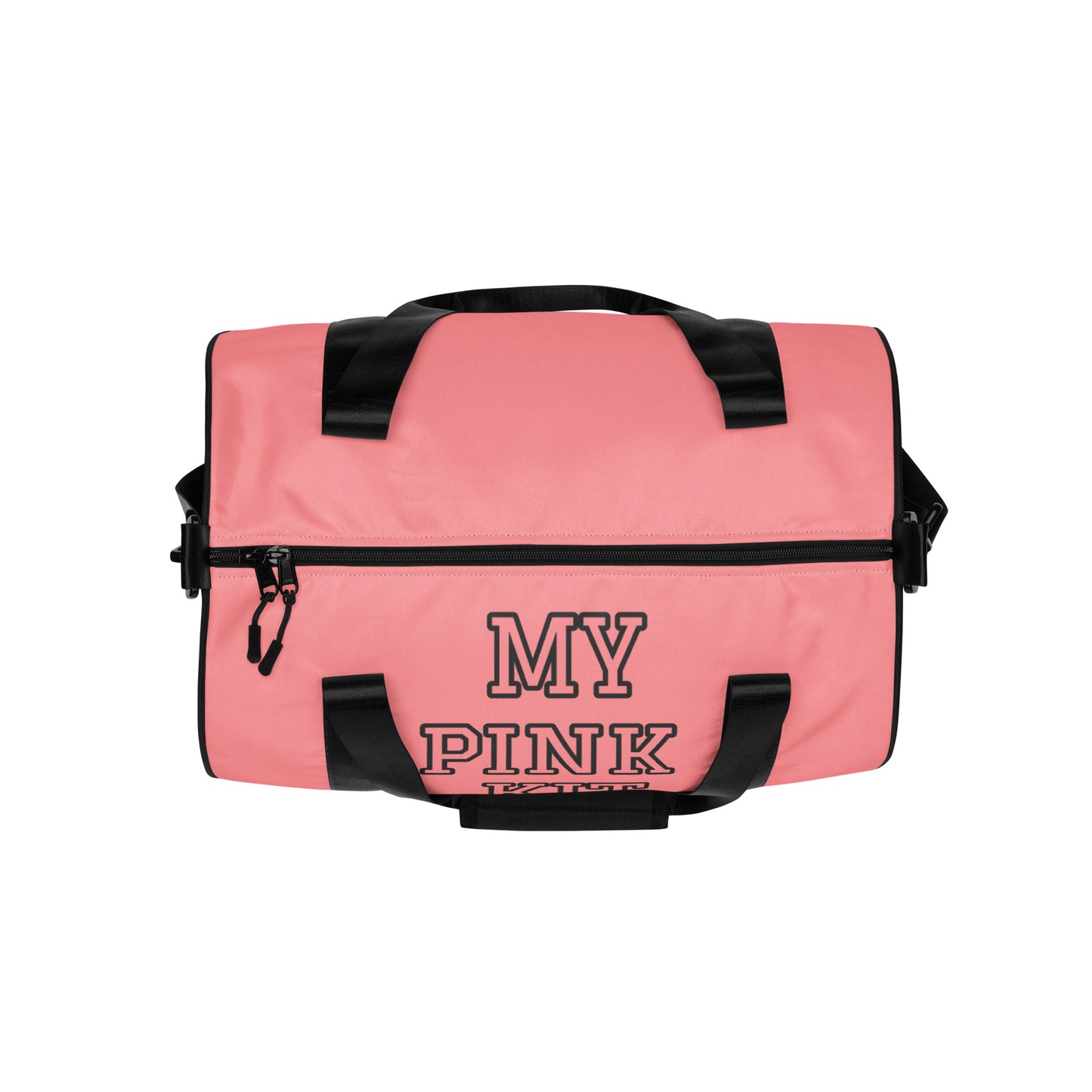 PINK KIT-------- PINK IS POWER-----All-over print gym bag