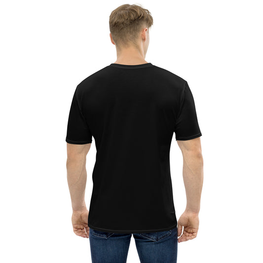 BRAT Men's BLACK  T-SHIRT WITH BLUE PRINT