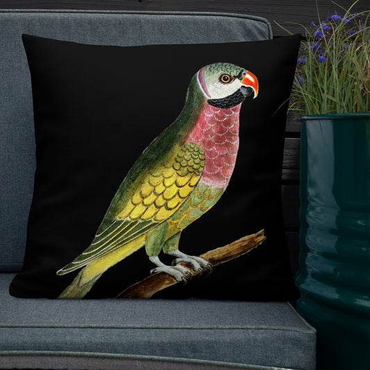 VINTAGE PARROT WITH RED BEAK----FANCY Premium Pillow