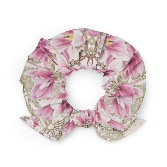 PARIS PINK FLOWERS Scrunchie