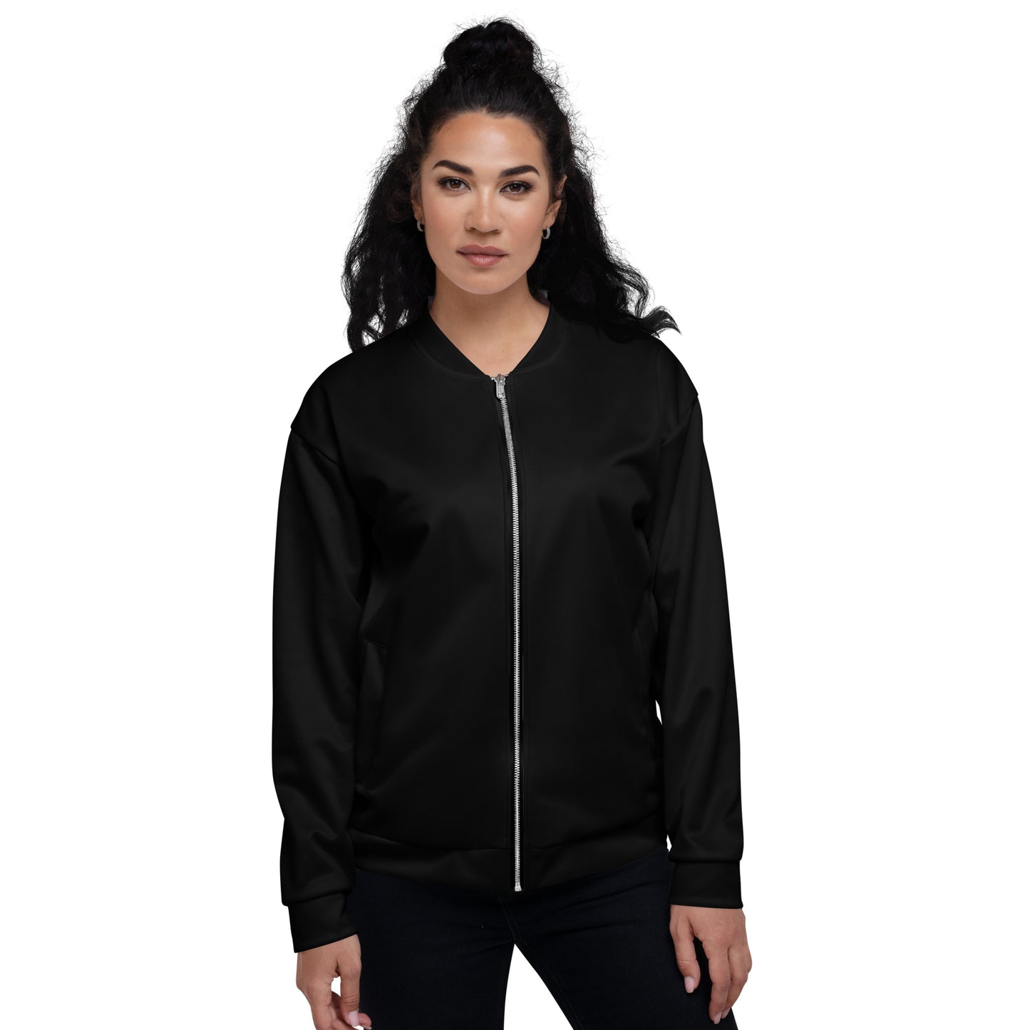 CALL ME BOSS - (PINK TRIM WORDS) ON A BLACK Bomber Jacket