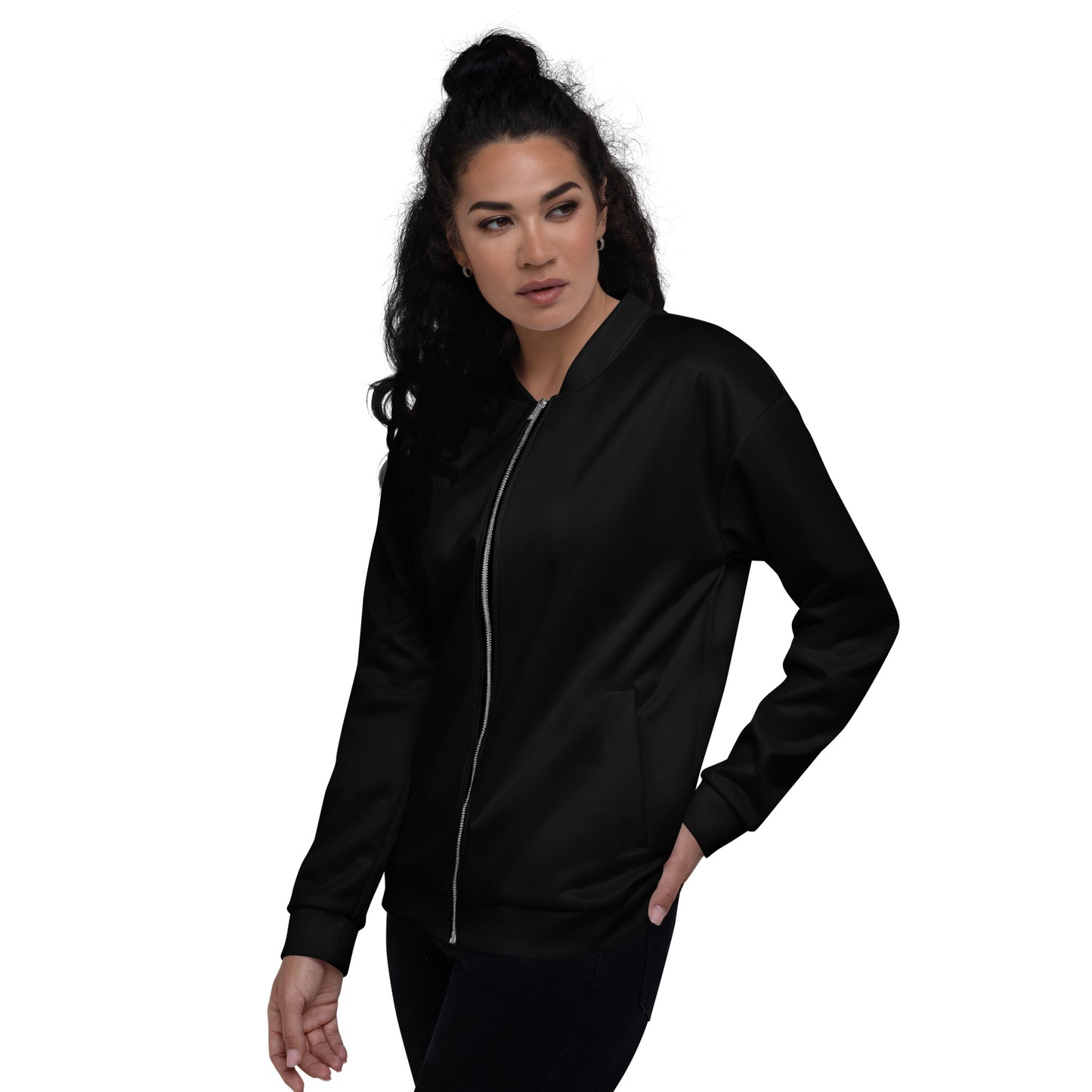 CALL ME BOSS - (PINK TRIM WORDS) ON A BLACK Bomber Jacket