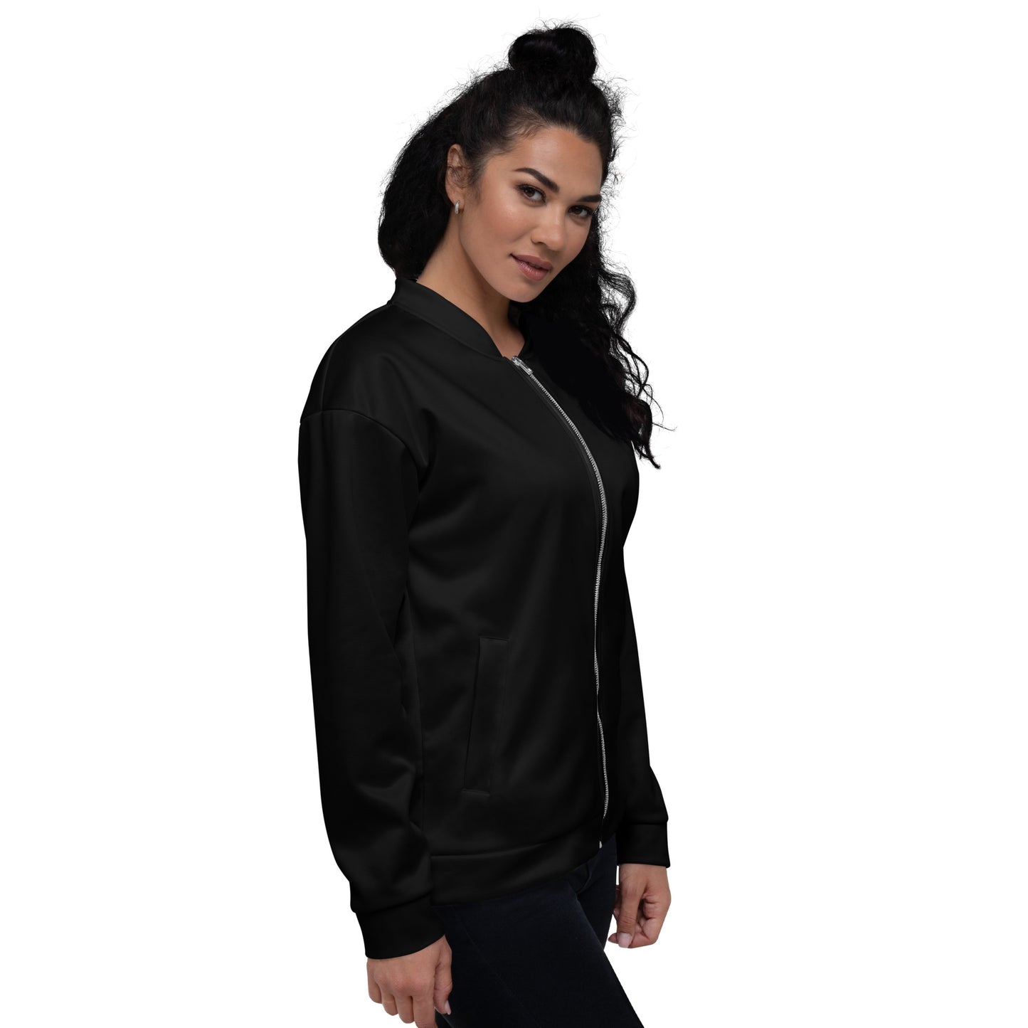 CALL ME BOSS - (PINK TRIM WORDS) ON A BLACK Bomber Jacket
