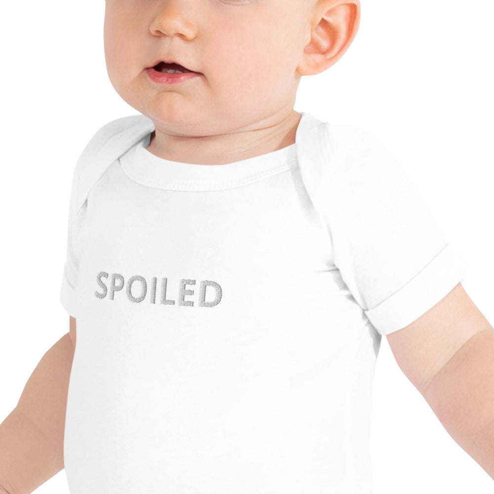 SPOILED--Baby short sleeve one piece