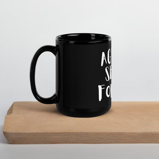 AGELESS SECRET FORMULA Black Glossy Mug