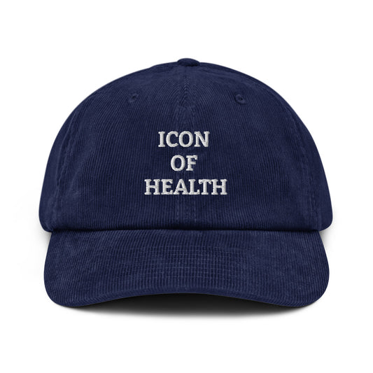 ICON OF HEALTH NAVY Corduroy hat