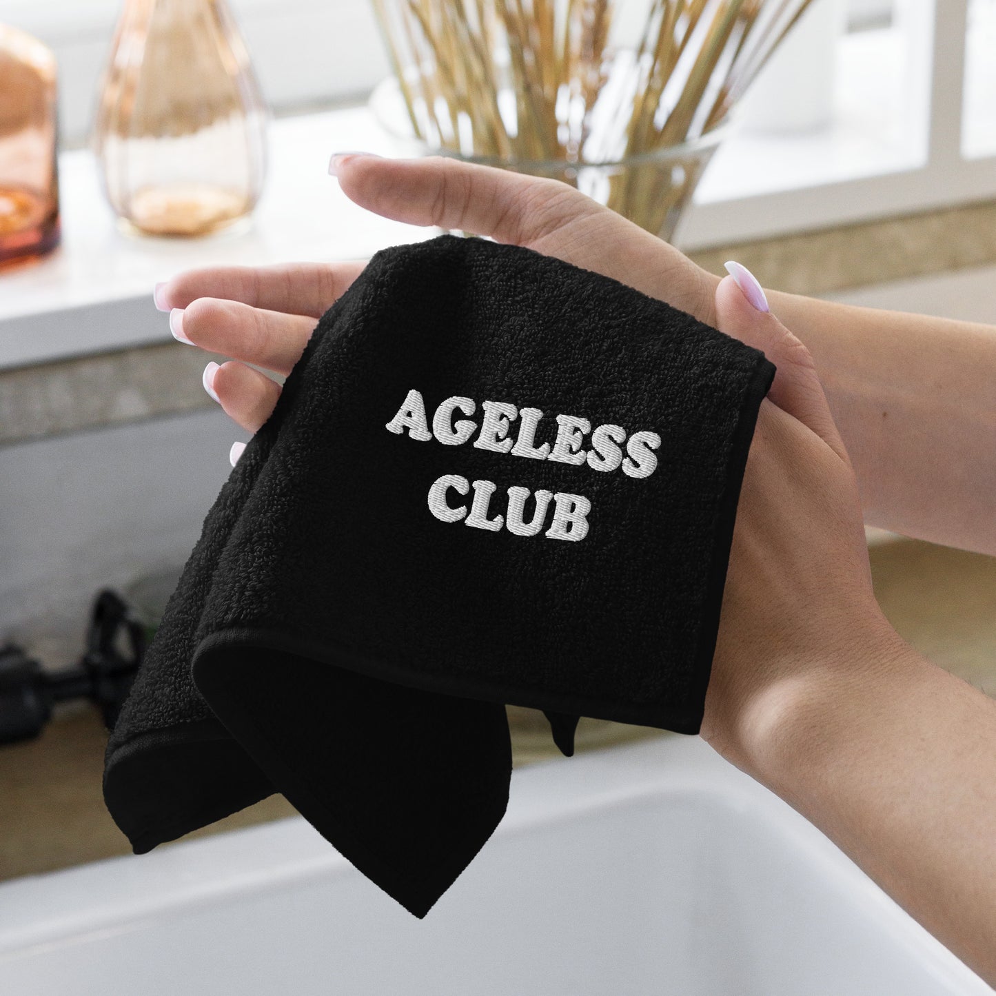 AGELESS CLUB Cotton hand towel--PICK SPECIFIC COLOUR