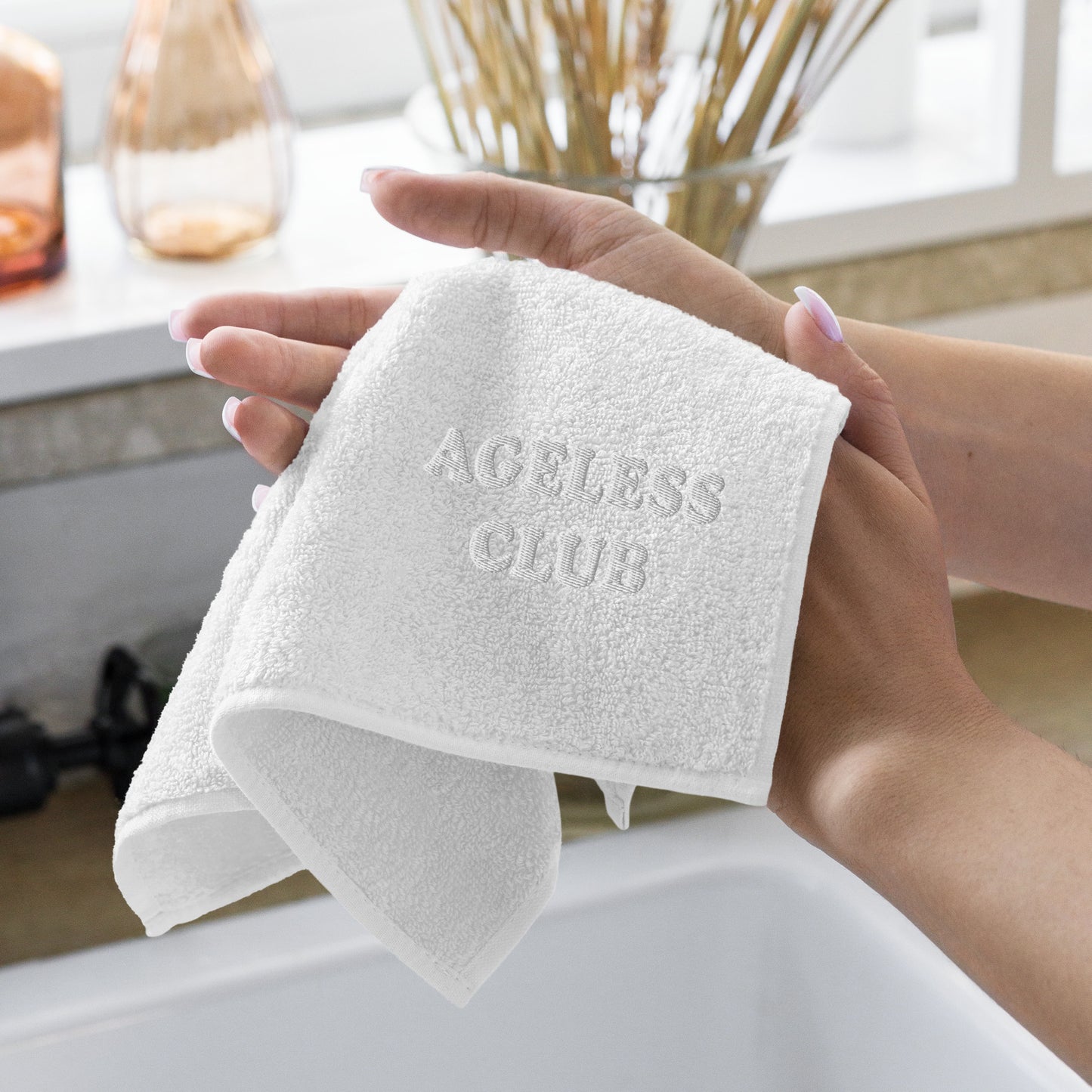 AGELESS CLUB Cotton hand towel--PICK SPECIFIC COLOUR
