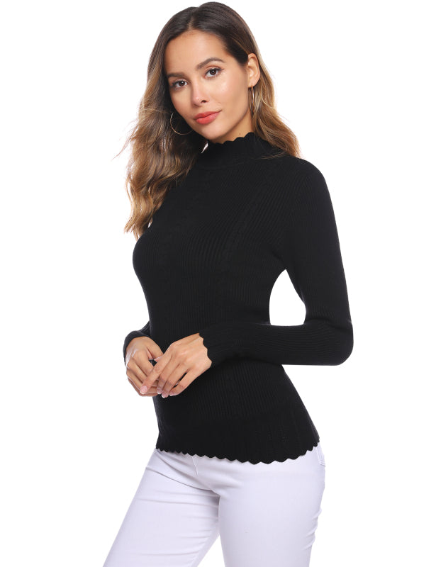 Women's Slim Fit Pullover Long Sleeve Sweater