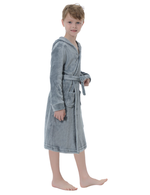 Children'S Solid Color Flannel Nightgown