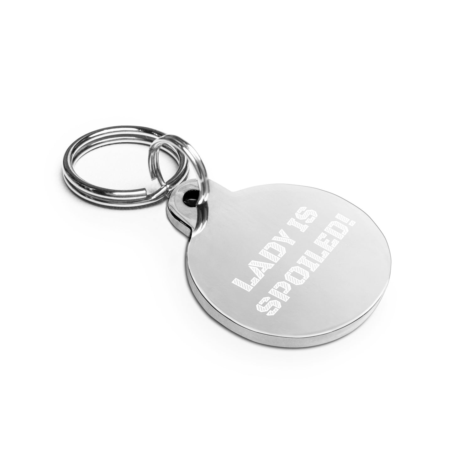 SPOILED DOG BOUTIQUE- LADY IS SPOILED! Engraved pet ID tag