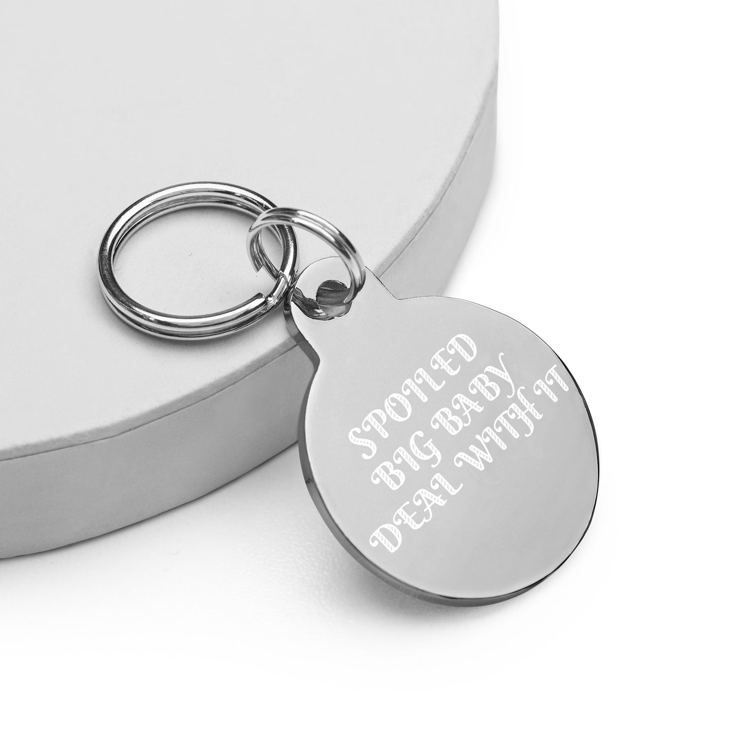 SPOILED CAT BOUTIQUE - SPOILED BIG BABY DEAL WITH IT! Engraved pet ID tag