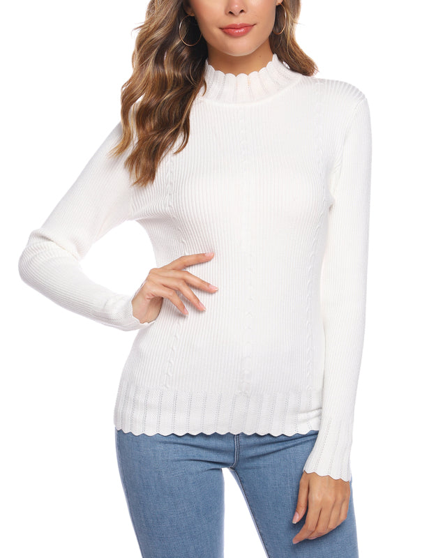 Women's Slim Fit Pullover Long Sleeve Sweater