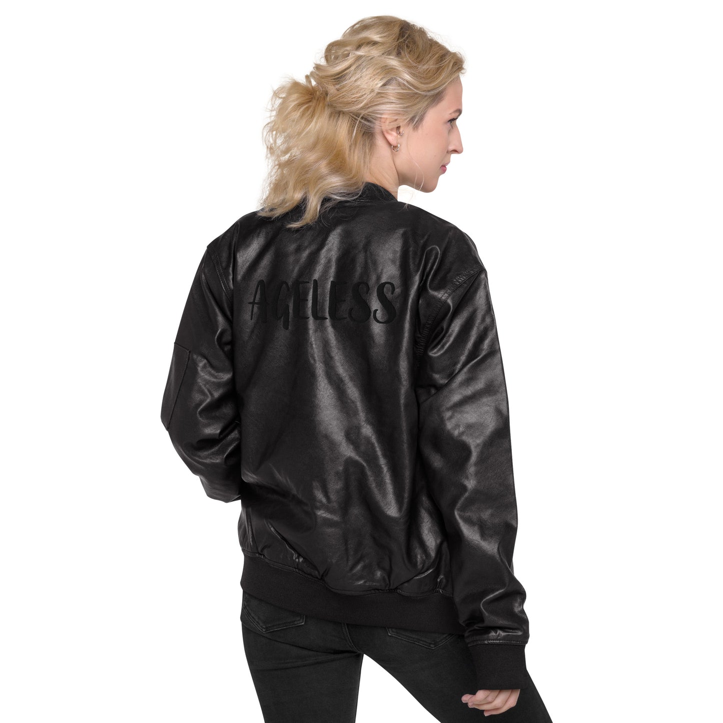 AGELESS Leather Bomber Jacket
