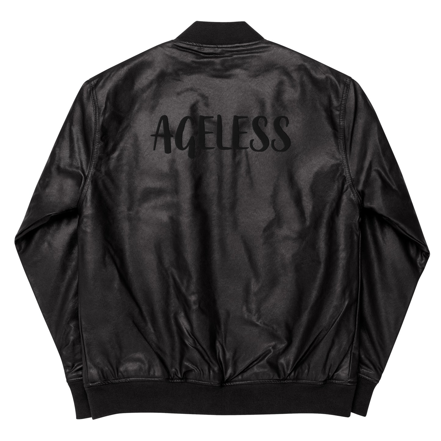 AGELESS Leather Bomber Jacket