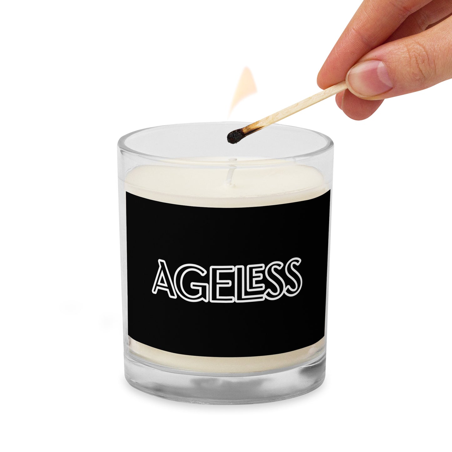 AGELESS-Glass jar soy wax candle