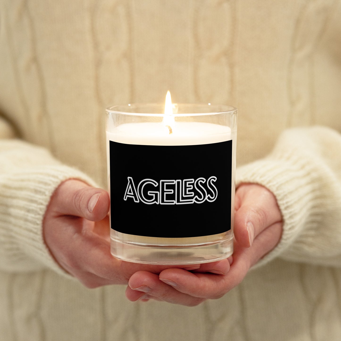 AGELESS-Glass jar soy wax candle