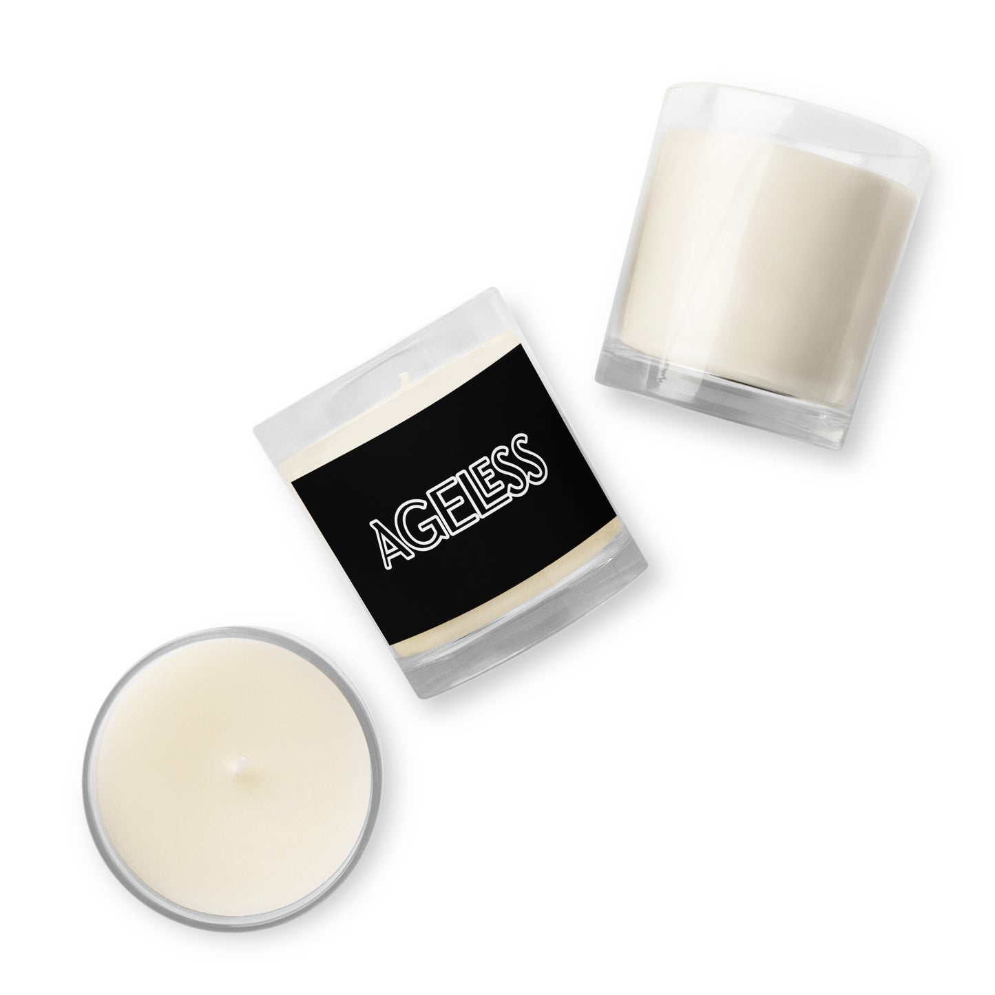 AGELESS-Glass jar soy wax candle