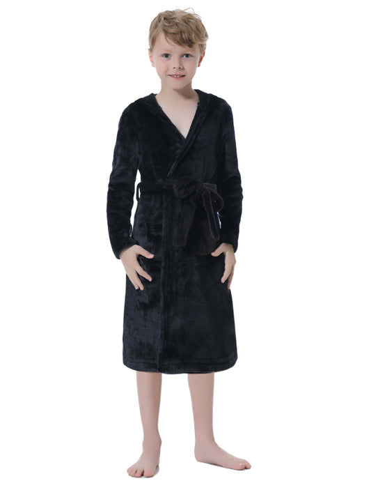 Children'S Solid Color Flannel Nightgown