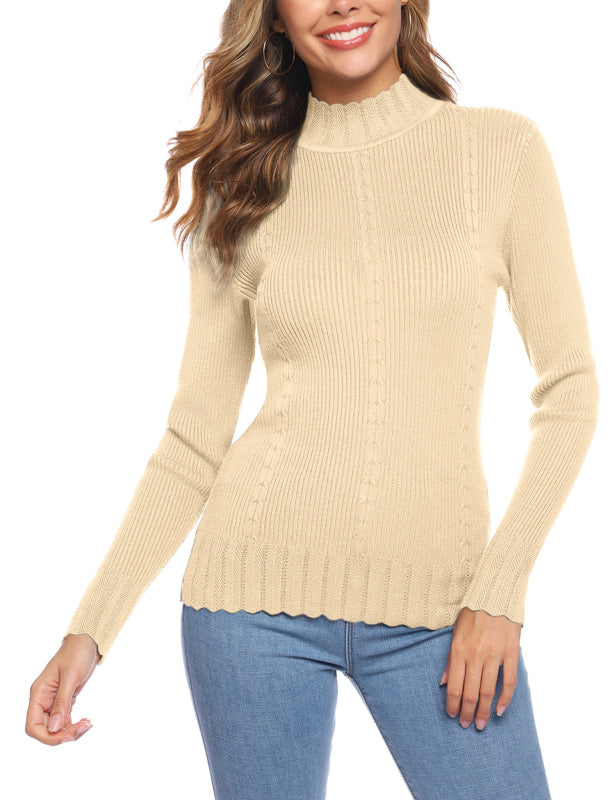 Women's Slim Fit Pullover Long Sleeve Sweater