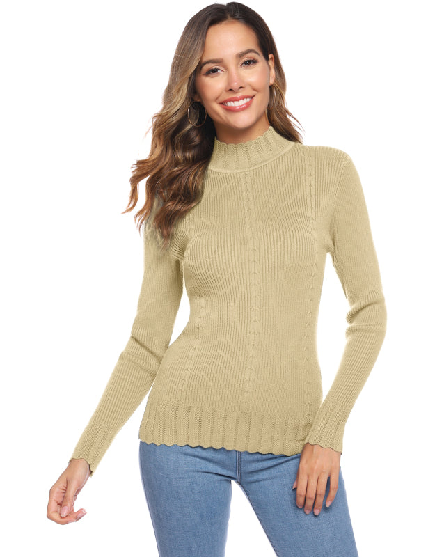 Women's Slim Fit Pullover Long Sleeve Sweater