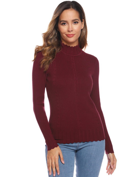Women's Slim Fit Pullover Long Sleeve Sweater