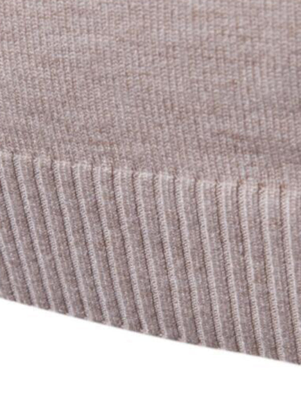 Men’s Solid Color Long Sleeve Turtleneck Sweater Top