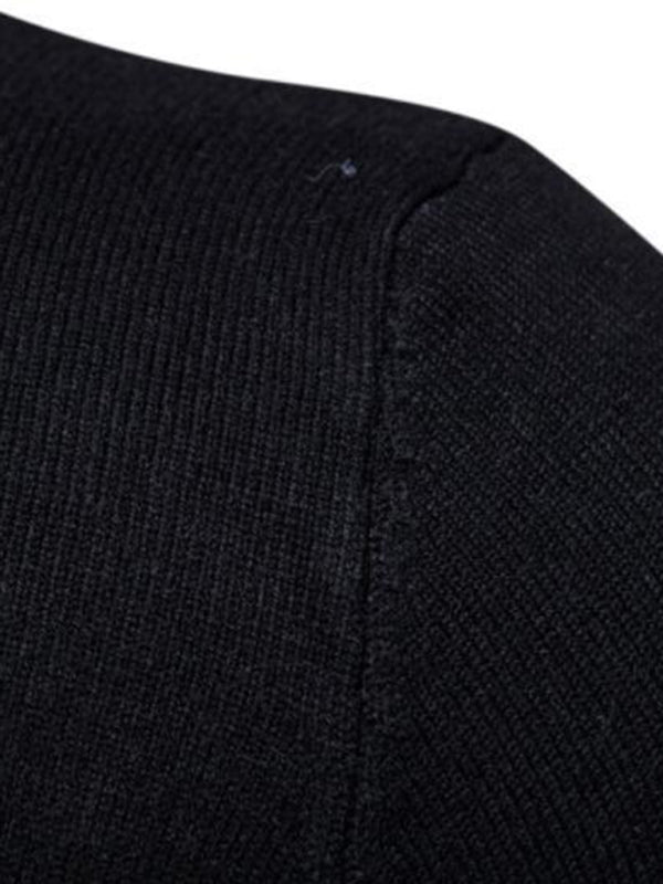 Men’s Solid Color Long Sleeve Turtleneck Sweater Top