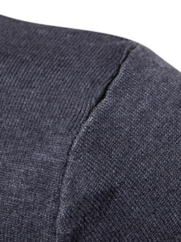 Men’s Solid Color Long Sleeve Turtleneck Sweater Top