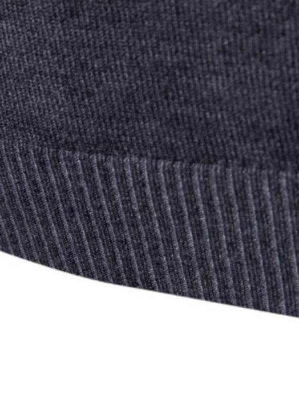 Men’s Solid Color Long Sleeve Turtleneck Sweater Top