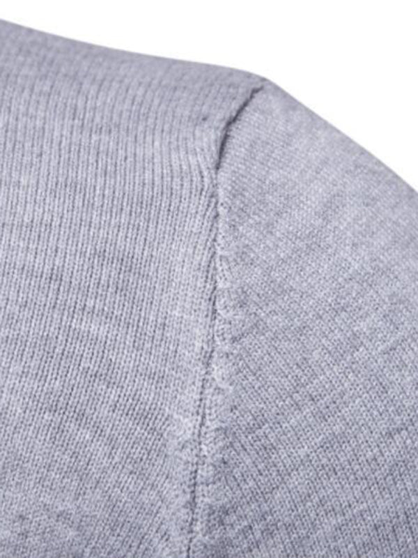Men’s Solid Color Long Sleeve Turtleneck Sweater Top