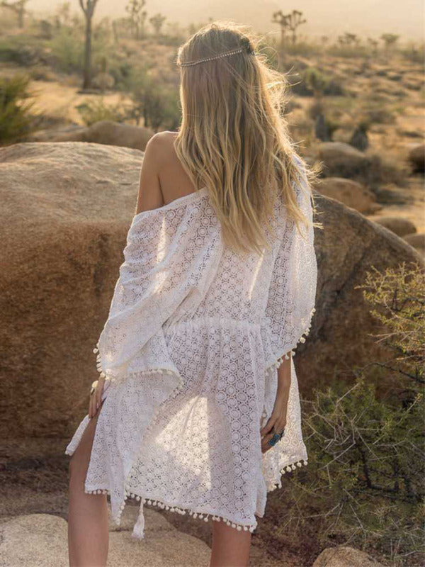 Sun protection blouse European and American summer new hollow strap bikini sun protection clothing