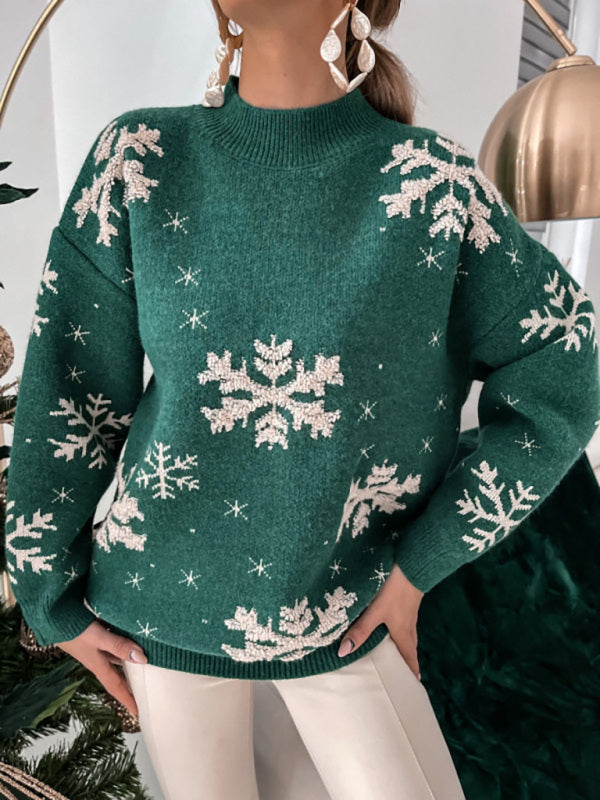 Women's Snowflake Christmas Long Sleeve Sweater
