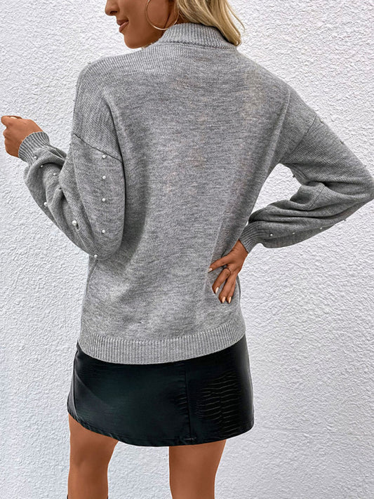 Women’s Embellished Elegant Long Sleeve Sweater